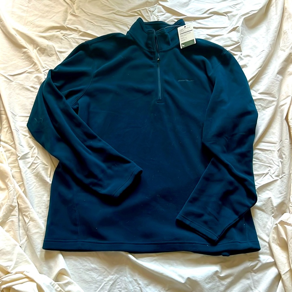 Men’s Navy Eddie Bauer Fleece Quarter Zip